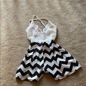 Black and white romper